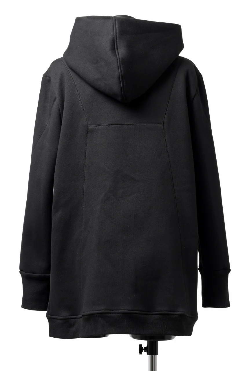 FIRST AID TO THE INJURED -TAEDA- ZIP HOODIE JACKET / HEAVYWEIGHT TERRY WARMER (BLACK) - Image 4