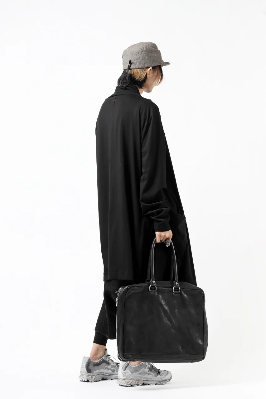 FIRST AID TO THE INJURED THEODOR DRAPE CARDIGAN / SINGLE JERSEY (BLACK) - Image 29