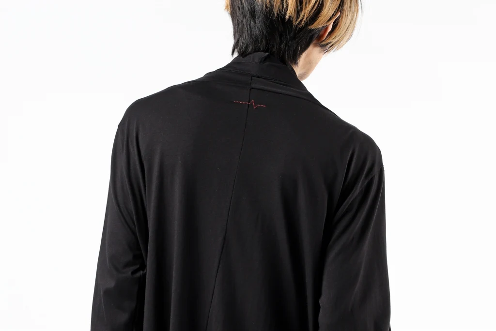 FIRST AID TO THE INJURED THEODOR DRAPE CARDIGAN / SINGLE JERSEY (BLACK) - Image 38