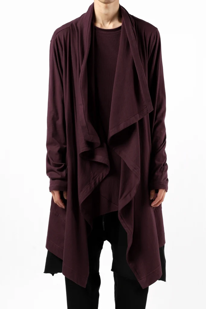 FIRST AID TO THE INJURED THEODOR DRAPE CARDIGAN / SINGLE JERSEY (OXE)