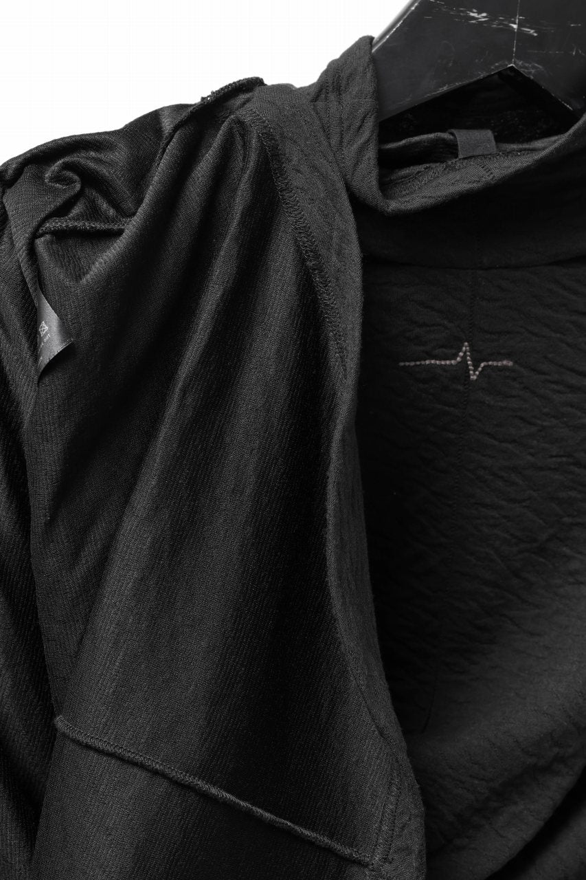 FIRST AID TO THE INJURED -UMEO- MOCK NECK LS TOPS / DOUBLE WAVY JERSEY (BLACK) - Image 10