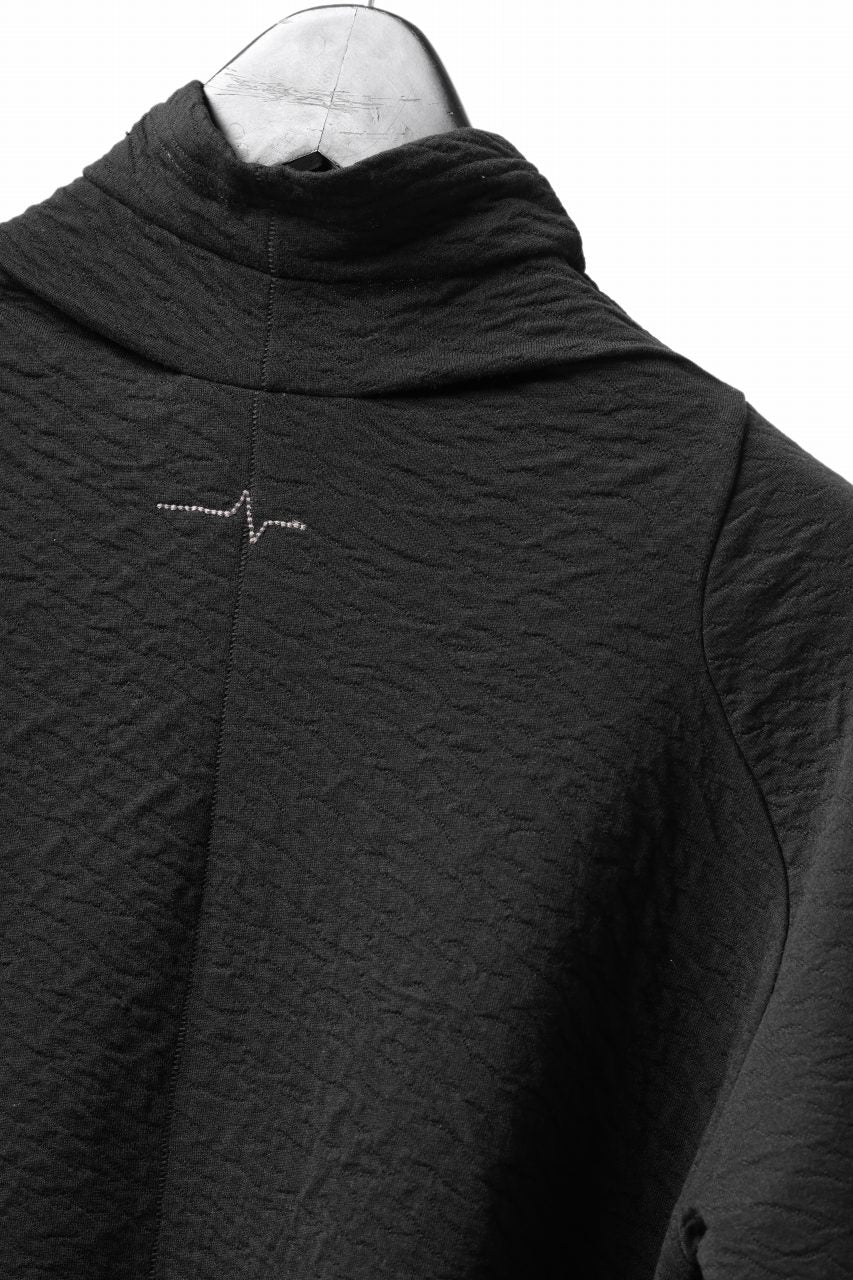 FIRST AID TO THE INJURED -UMEO- MOCK NECK LS TOPS / DOUBLE WAVY JERSEY (BLACK) - Image 15