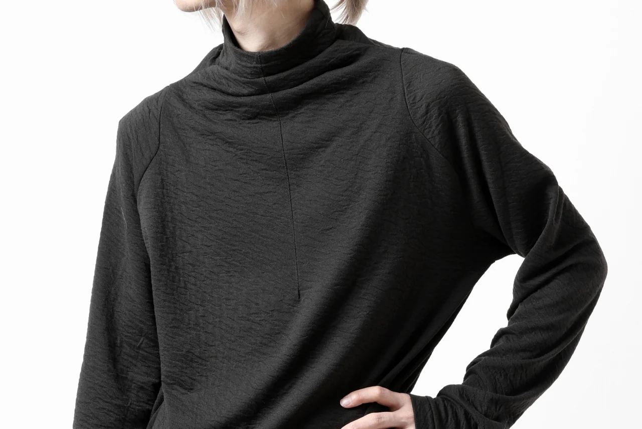FIRST AID TO THE INJURED -UMEO- MOCK NECK LS TOPS / DOUBLE WAVY JERSEY (BLACK) - Image 28