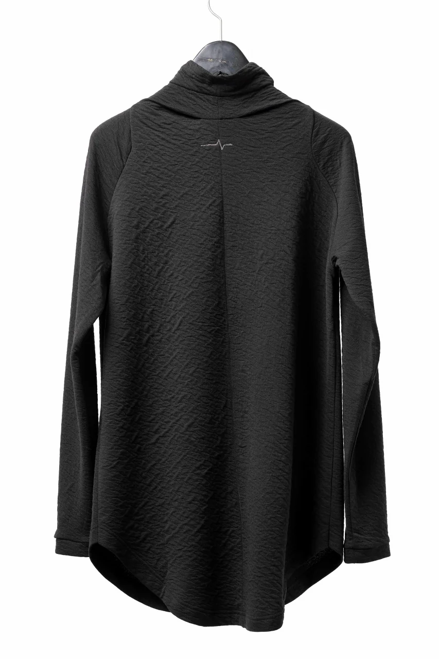 FIRST AID TO THE INJURED -UMEO- MOCK NECK LS TOPS / DOUBLE WAVY JERSEY (BLACK) - Image 5