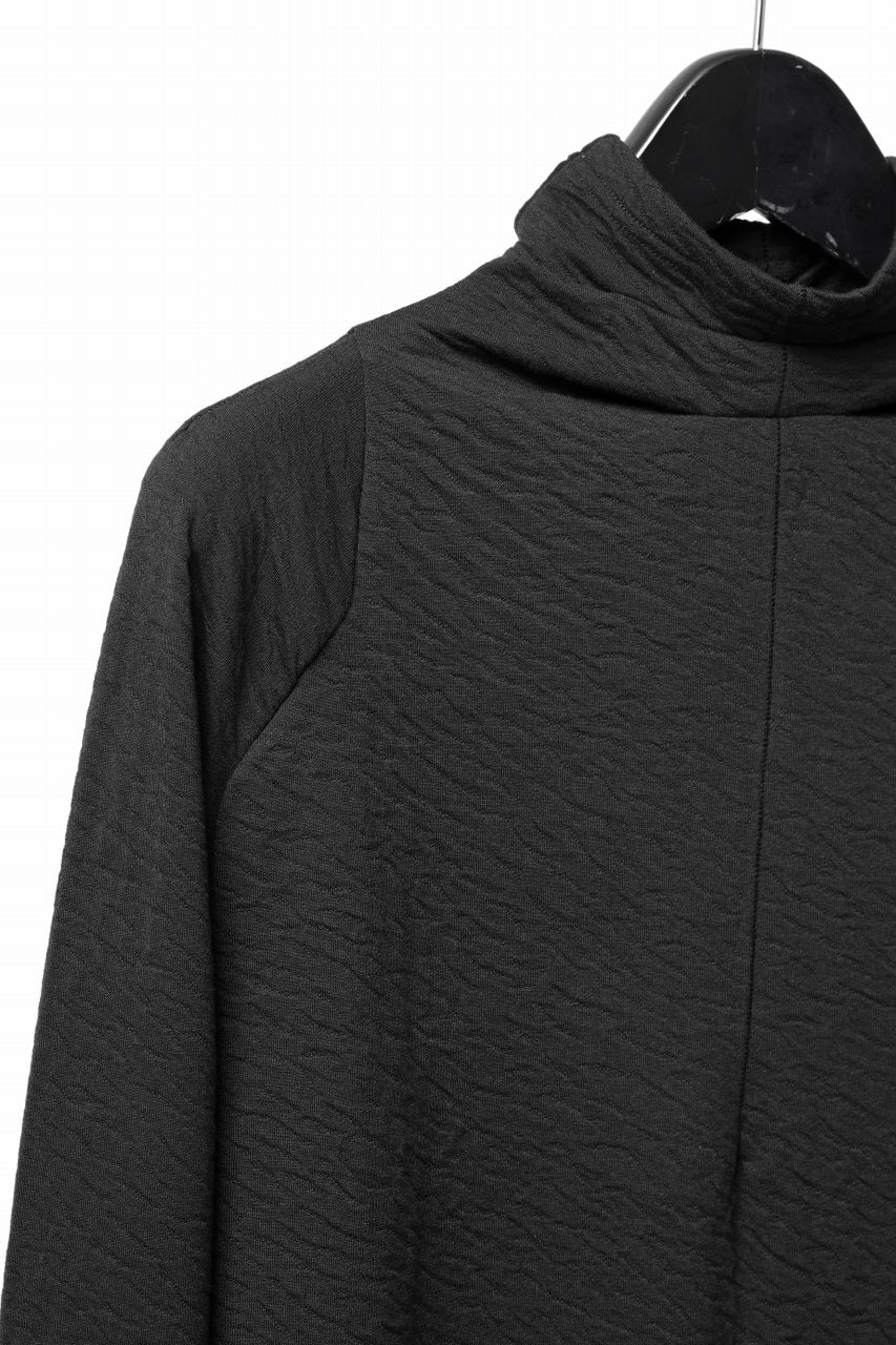 FIRST AID TO THE INJURED -UMEO- MOCK NECK LS TOPS / DOUBLE WAVY JERSEY (BLACK) - Image 8