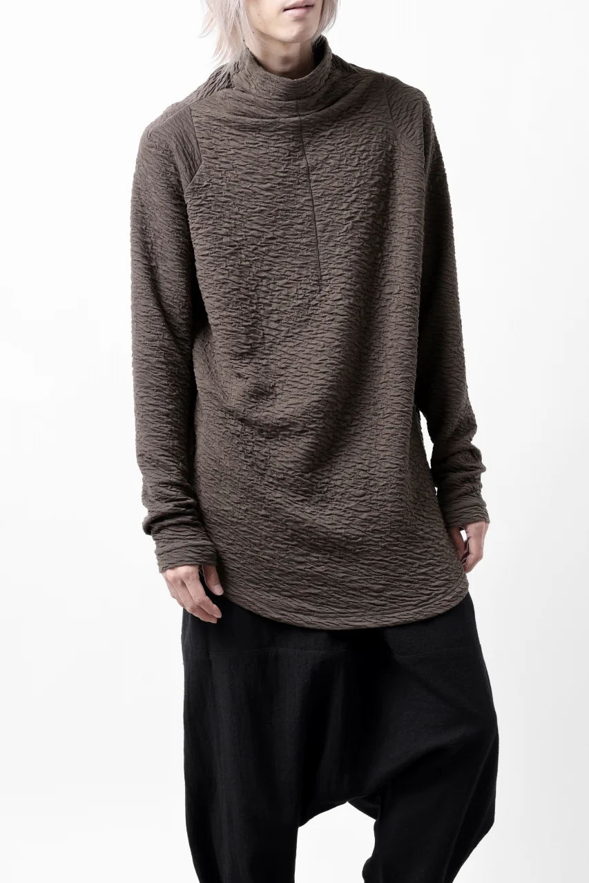 FIRST AID TO THE INJURED -UMEO- MOCK NECK LS TOPS / DOUBLE WAVY JERSEY (FOSSIL) - Image 20