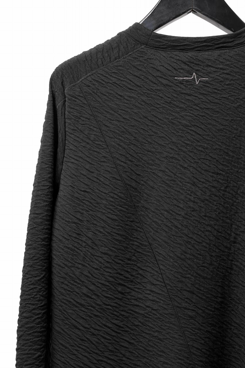FIRST AID TO THE INJURED -UNDA- CREW NECK LS TOPS / DOUBLE WAVY JERSEY (BLACK) - Image 11