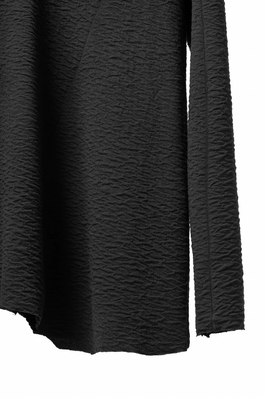 FIRST AID TO THE INJURED -UNDA- CREW NECK LS TOPS / DOUBLE WAVY JERSEY (BLACK) - Image 12
