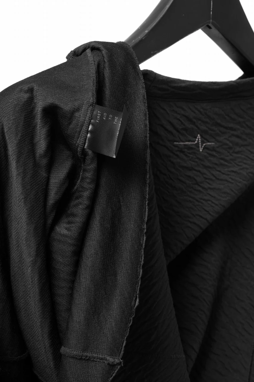 FIRST AID TO THE INJURED -UNDA- CREW NECK LS TOPS / DOUBLE WAVY JERSEY (BLACK) - Image 13
