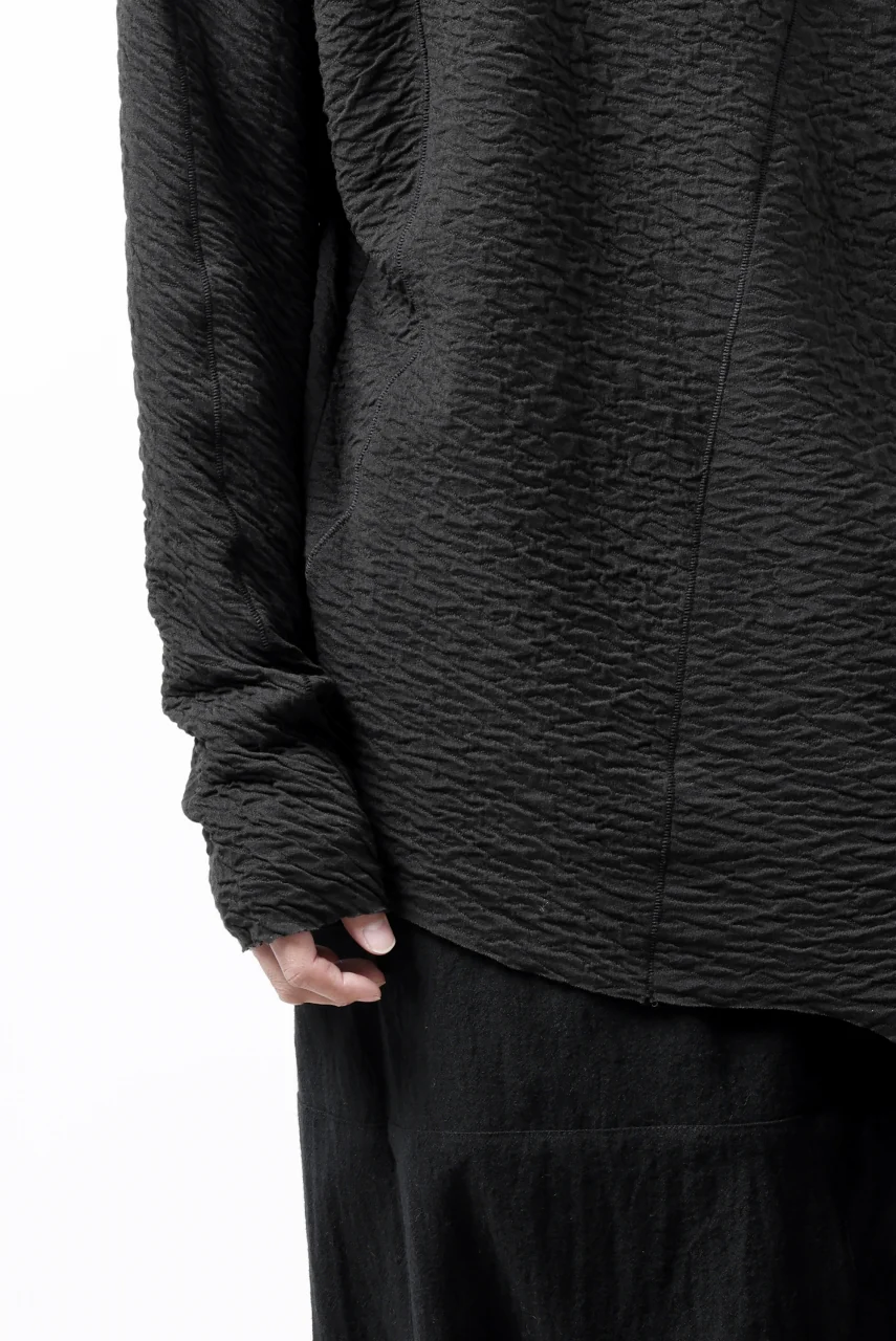 FIRST AID TO THE INJURED -UNDA- CREW NECK LS TOPS / DOUBLE WAVY JERSEY (BLACK) - Image 19