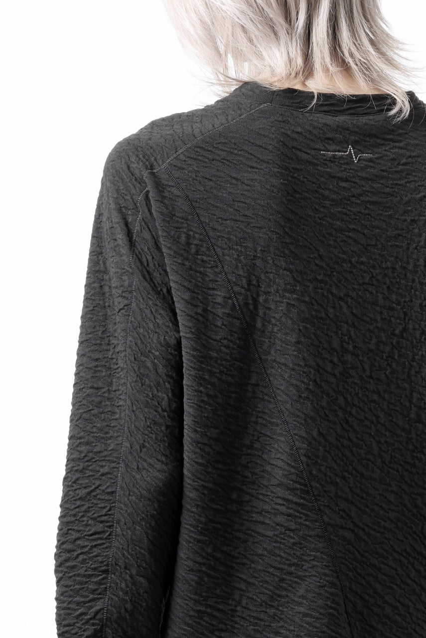 FIRST AID TO THE INJURED -UNDA- CREW NECK LS TOPS / DOUBLE WAVY JERSEY (BLACK) - Image 22