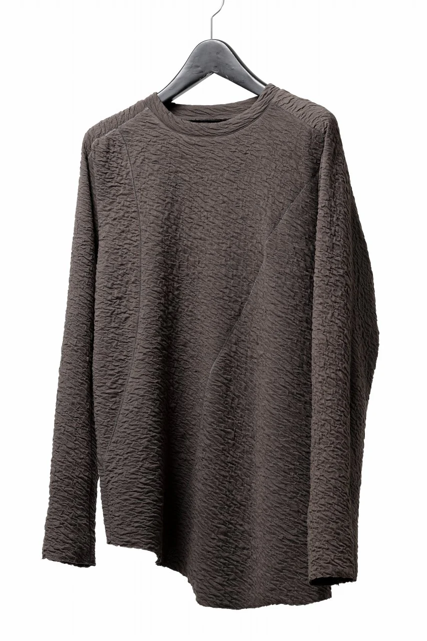FIRST AID TO THE INJURED -UNDA- CREW NECK LS TOPS / DOUBLE WAVY JERSEY (FOSSIL) - Image 4