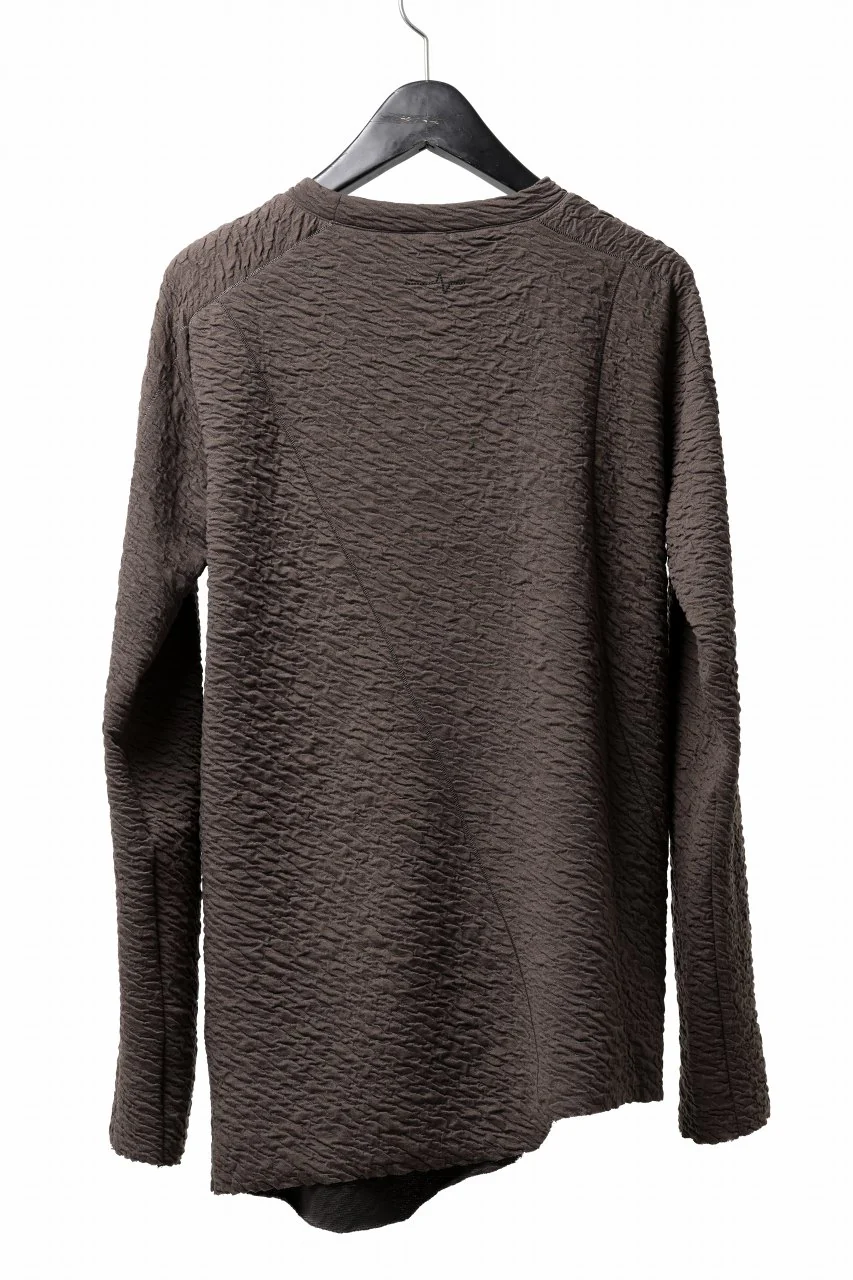 FIRST AID TO THE INJURED -UNDA- CREW NECK LS TOPS / DOUBLE WAVY JERSEY (FOSSIL) - Image 5