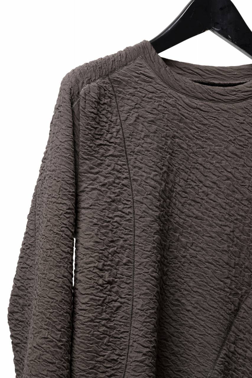 FIRST AID TO THE INJURED -UNDA- CREW NECK LS TOPS / DOUBLE WAVY JERSEY (FOSSIL) - Image 7