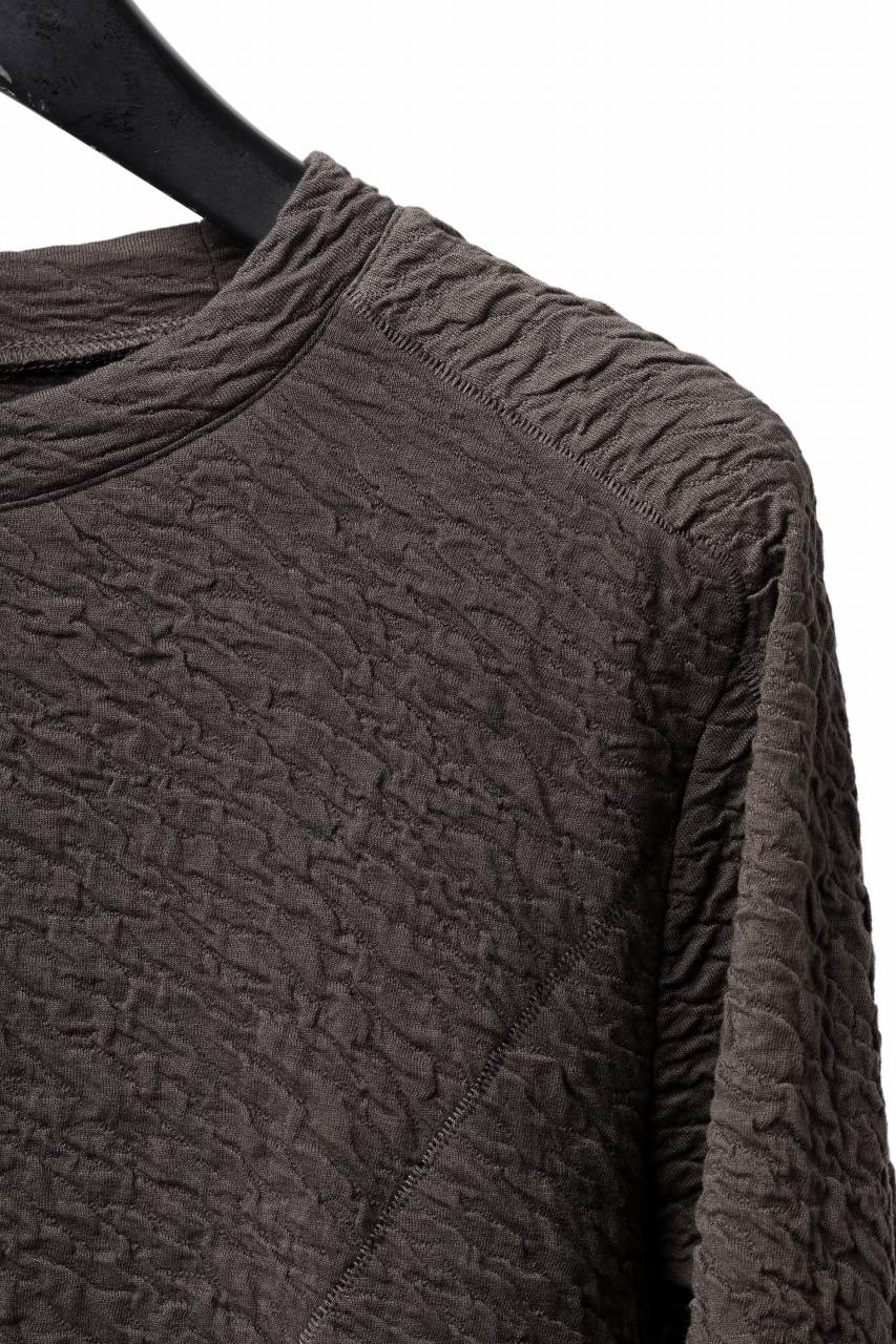 FIRST AID TO THE INJURED -UNDA- CREW NECK LS TOPS / DOUBLE WAVY JERSEY (FOSSIL) - Image 9