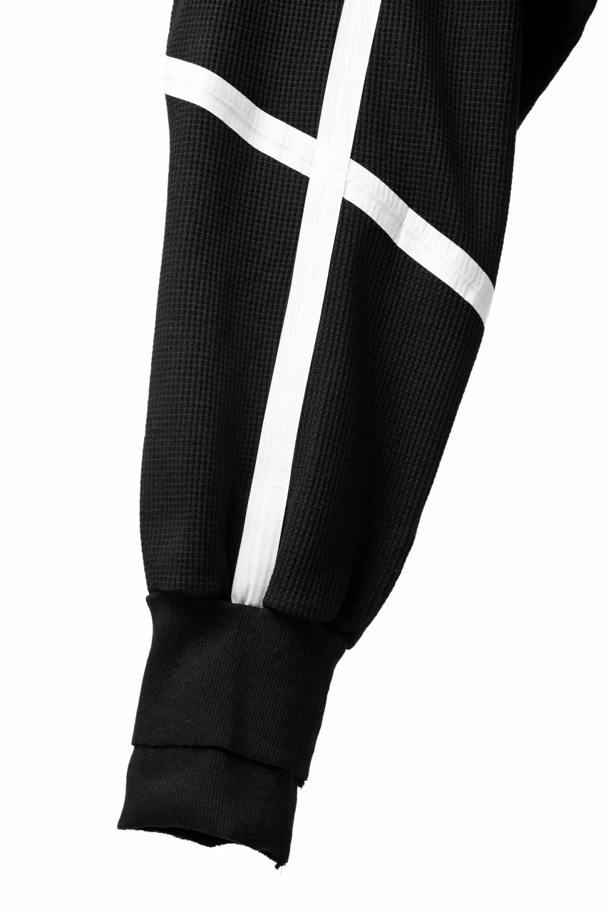 FIRST AID TO THE INJURED -VAPER- EASY JOGGER PANTS / WAFFLE JERSEY (BLACK) - Image 11