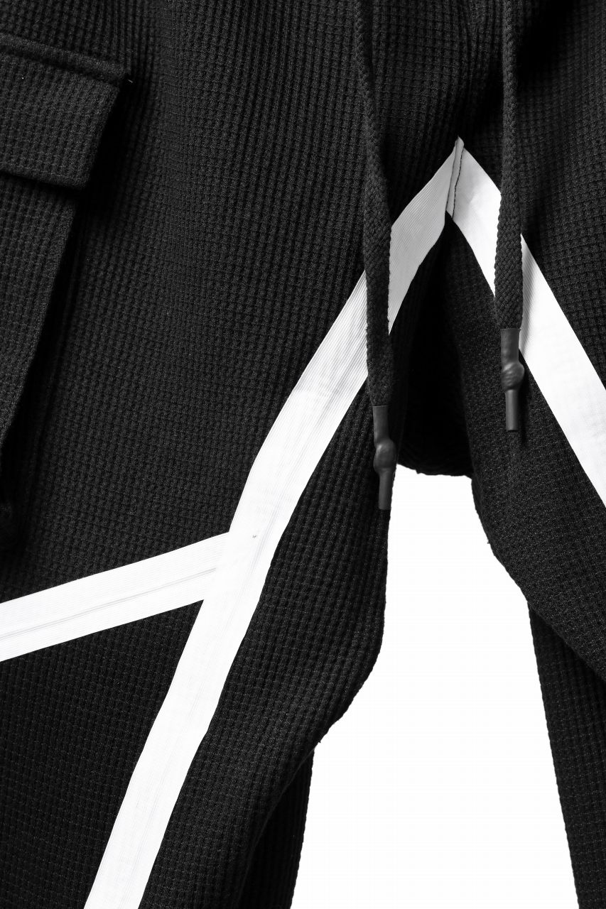 FIRST AID TO THE INJURED -VAPER- EASY JOGGER PANTS / WAFFLE JERSEY (BLACK) - Image 8