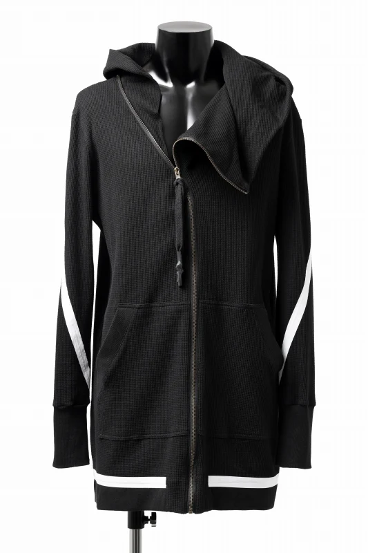 FIRST AID TO THE INJURED -VOX- ZIP HOODIE JACKET/ WAFFLE JERSEY (BLACK) - Image 2