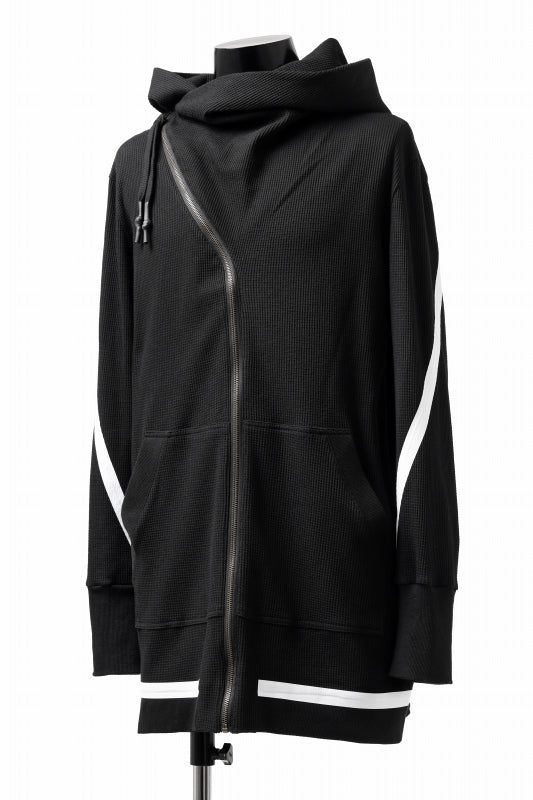 FIRST AID TO THE INJURED -VOX- ZIP HOODIE JACKET/ WAFFLE JERSEY (BLACK) - Image 3