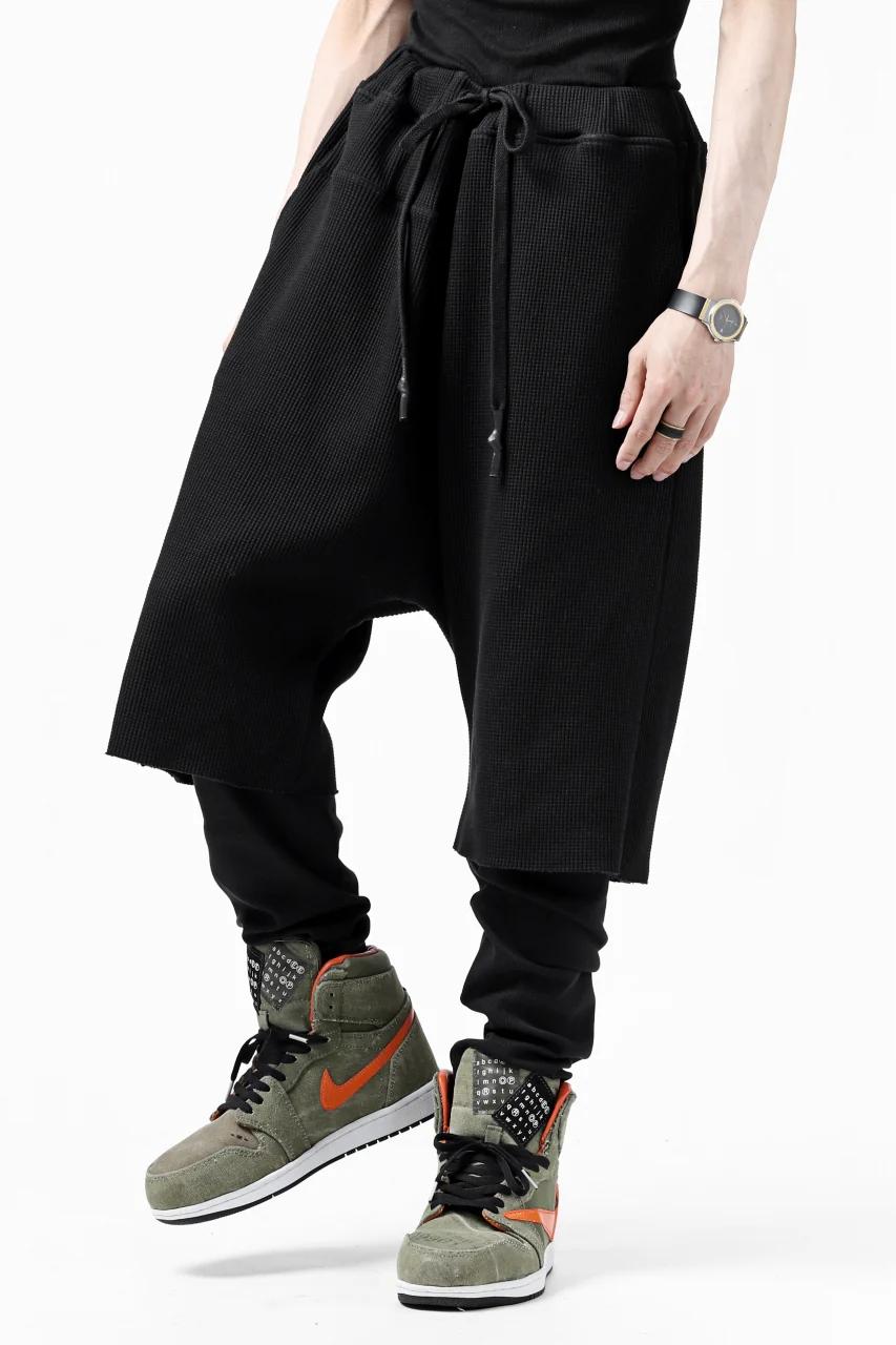 FIRST AID TO THE INJURED WURICH LAYERED PANT / WAFFEL + RIB JERSEY (BLACK) - Image 11