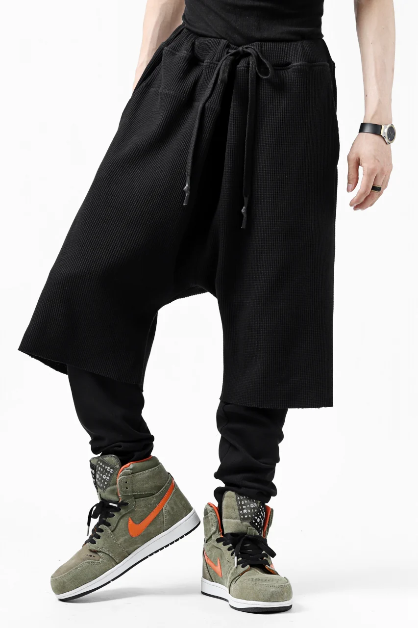 FIRST AID TO THE INJURED WURICH LAYERED PANT / WAFFEL + RIB JERSEY (BLACK) - Image 13