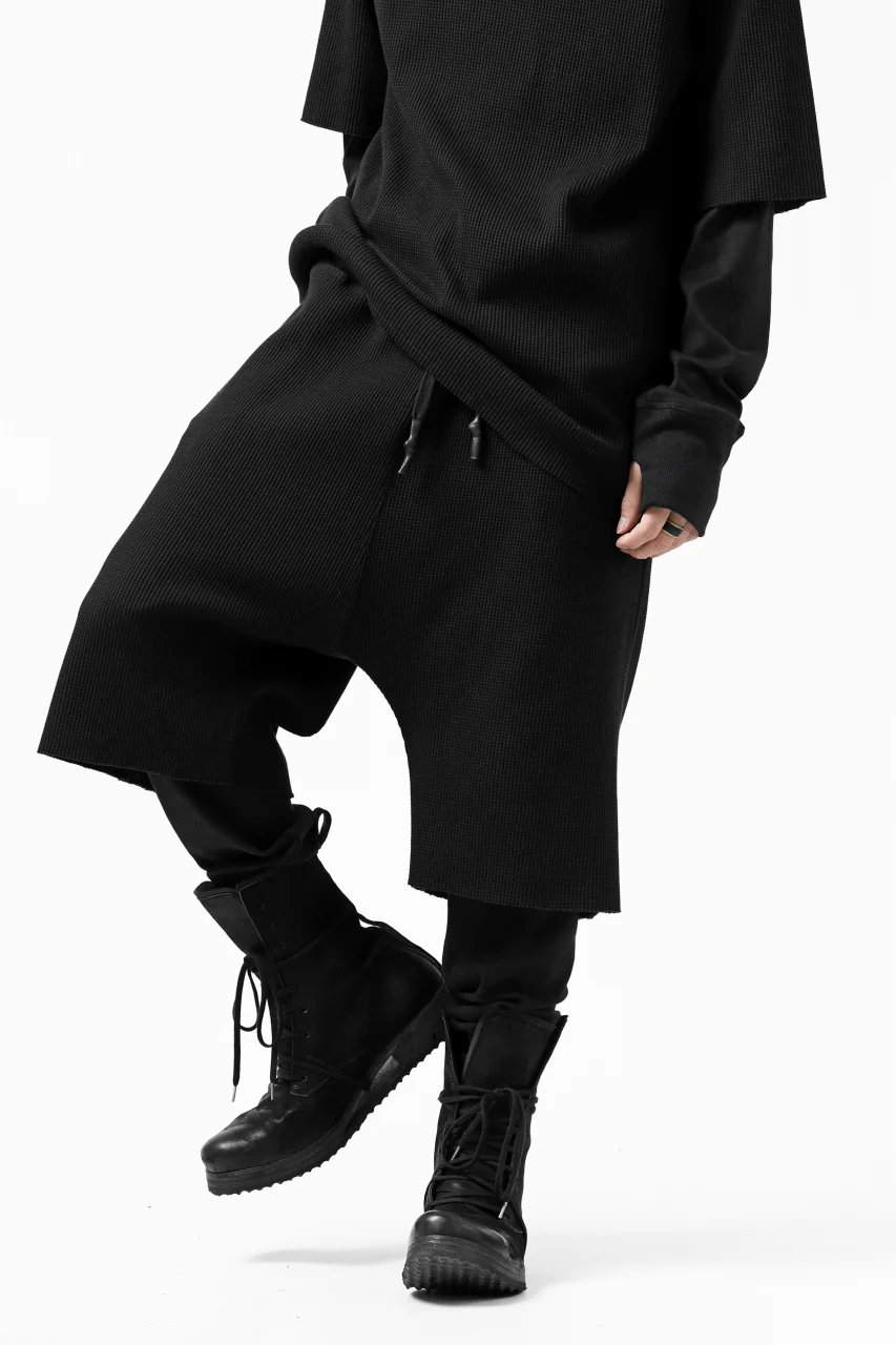 FIRST AID TO THE INJURED WURICH LAYERED PANT / WAFFEL + RIB JERSEY (BLACK) - Image 15