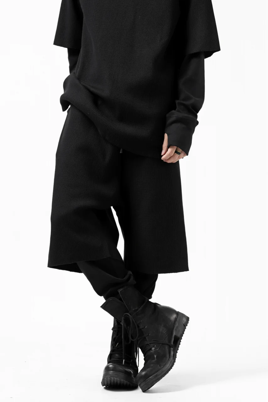 FIRST AID TO THE INJURED WURICH LAYERED PANT / WAFFEL + RIB JERSEY (BLACK) - Image 16