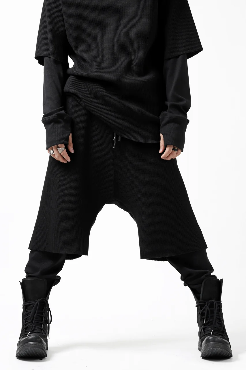 FIRST AID TO THE INJURED WURICH LAYERED PANT / WAFFEL + RIB JERSEY (BLACK) - Image 17