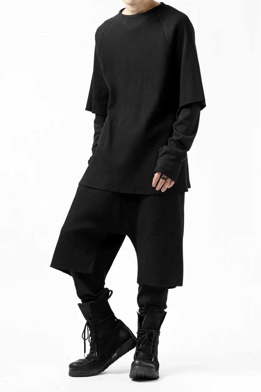 FIRST AID TO THE INJURED WURICH LAYERED PANT / WAFFEL + RIB JERSEY (BLACK) - Image 18