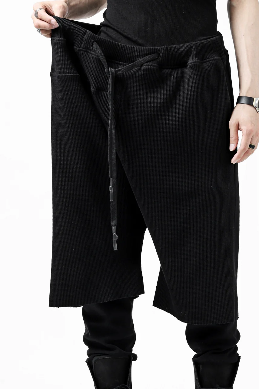 FIRST AID TO THE INJURED WURICH LAYERED PANT / WAFFEL + RIB JERSEY (BLACK) - Image 19