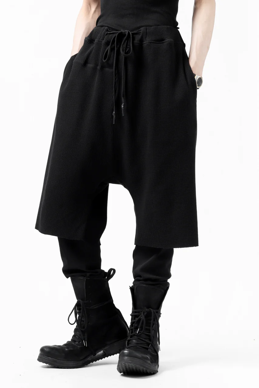 FIRST AID TO THE INJURED WURICH LAYERED PANT / WAFFEL + RIB JERSEY (BLACK) - Image 2