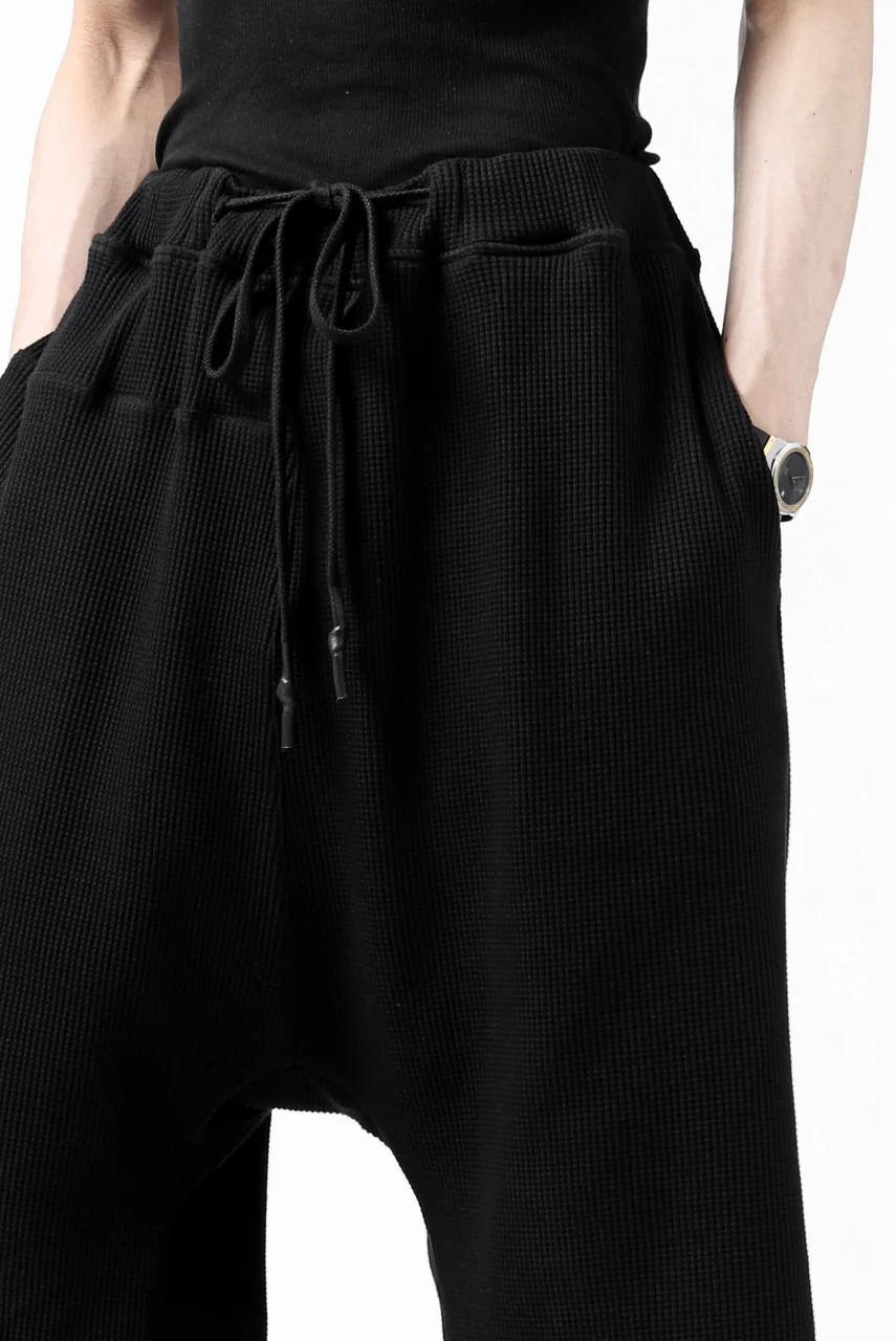 FIRST AID TO THE INJURED WURICH LAYERED PANT / WAFFEL + RIB JERSEY (BLACK) - Image 20