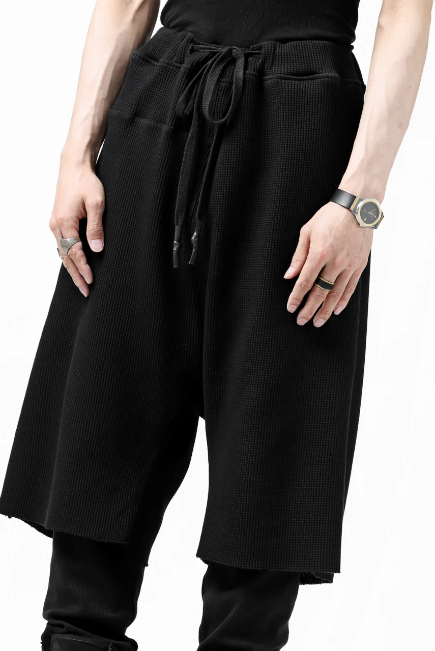 FIRST AID TO THE INJURED WURICH LAYERED PANT / WAFFEL + RIB JERSEY (BLACK) - Image 22