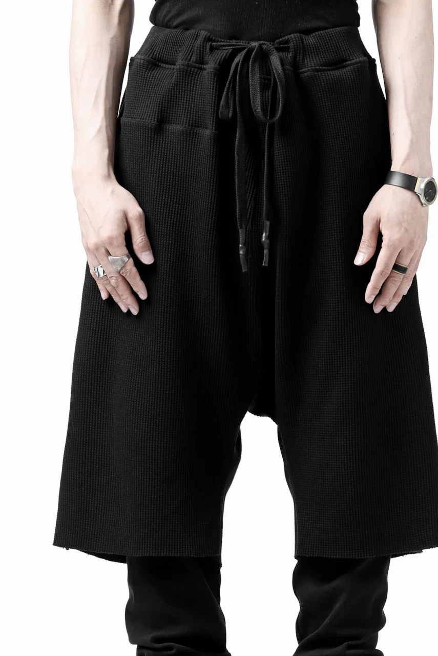 FIRST AID TO THE INJURED WURICH LAYERED PANT / WAFFEL + RIB JERSEY (BLACK) - Image 23