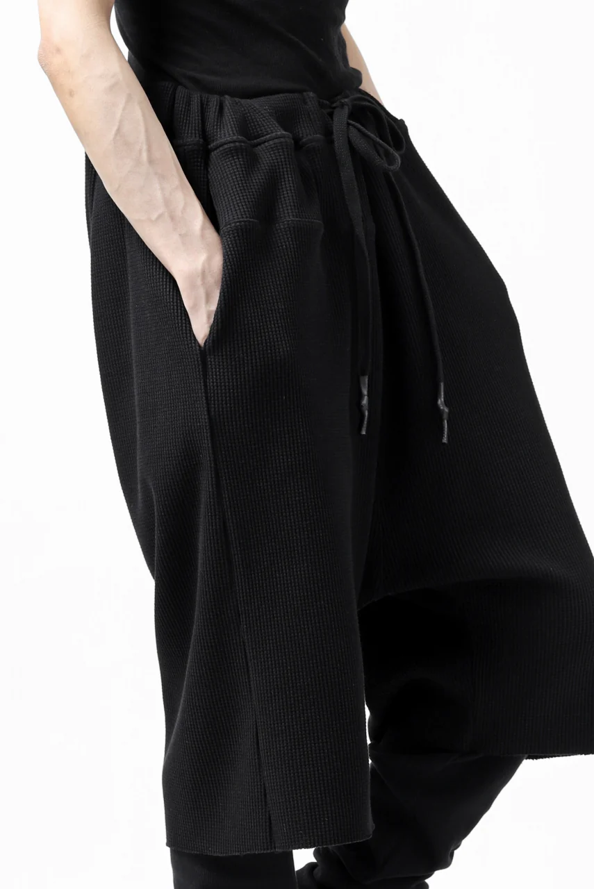 FIRST AID TO THE INJURED WURICH LAYERED PANT / WAFFEL + RIB JERSEY (BLACK) - Image 24
