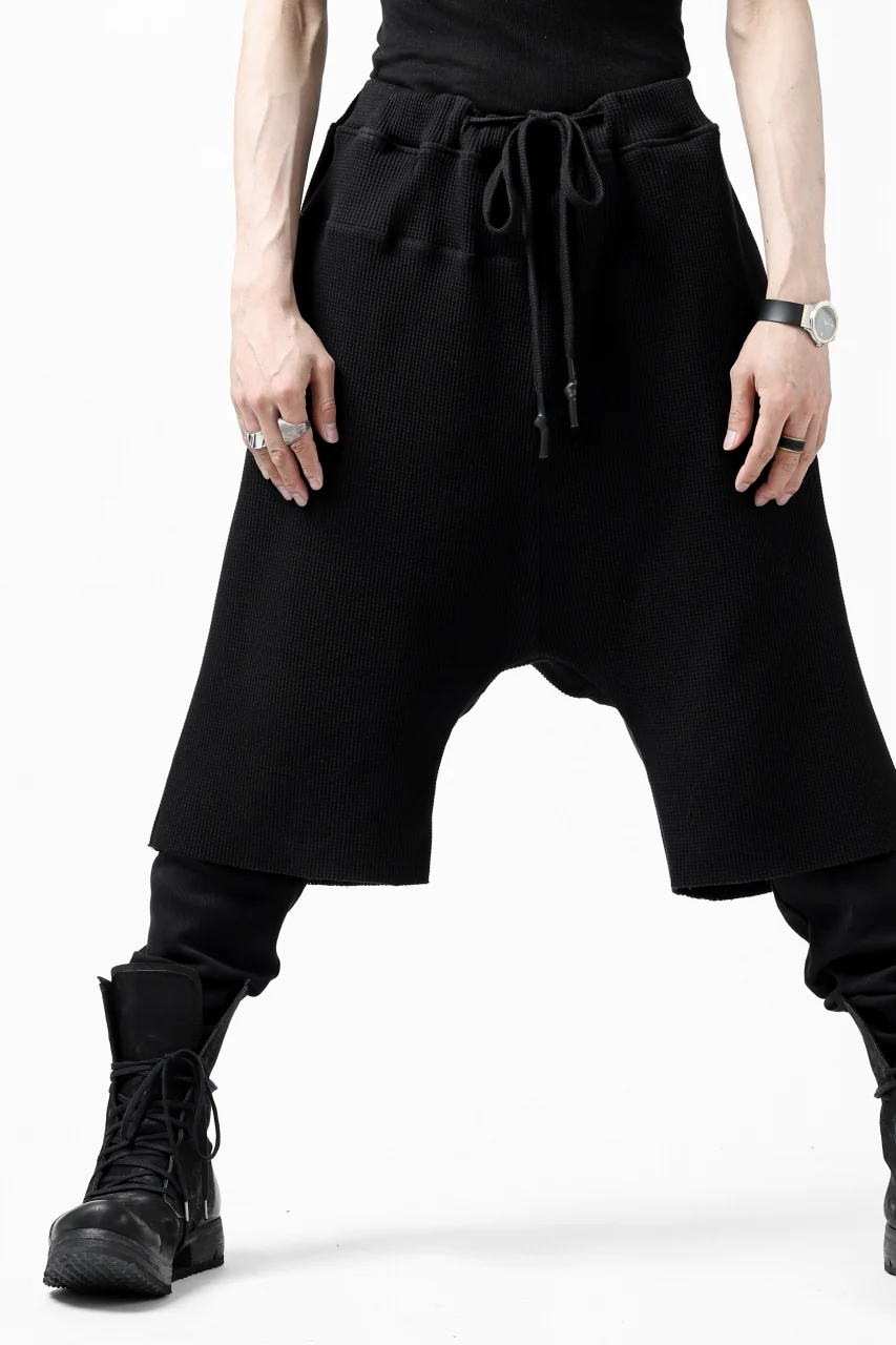 FIRST AID TO THE INJURED WURICH LAYERED PANT / WAFFEL + RIB JERSEY (BLACK) - Image 3