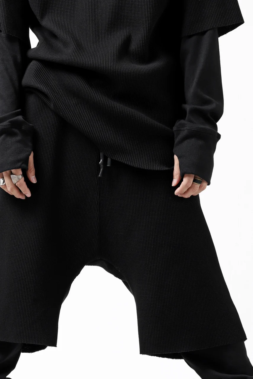 FIRST AID TO THE INJURED WURICH LAYERED PANT / WAFFEL + RIB JERSEY (BLACK) - Image 31