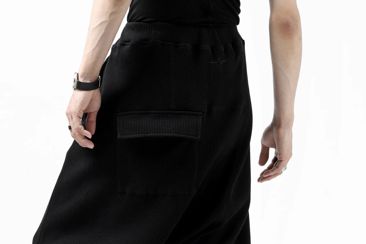 FIRST AID TO THE INJURED WURICH LAYERED PANT / WAFFEL + RIB JERSEY (BLACK) - Image 34