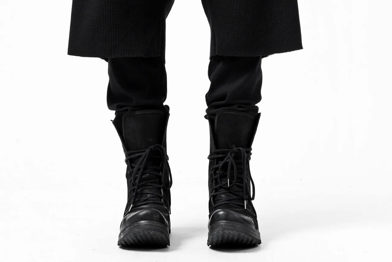 FIRST AID TO THE INJURED WURICH LAYERED PANT / WAFFEL + RIB JERSEY (BLACK) - Image 35