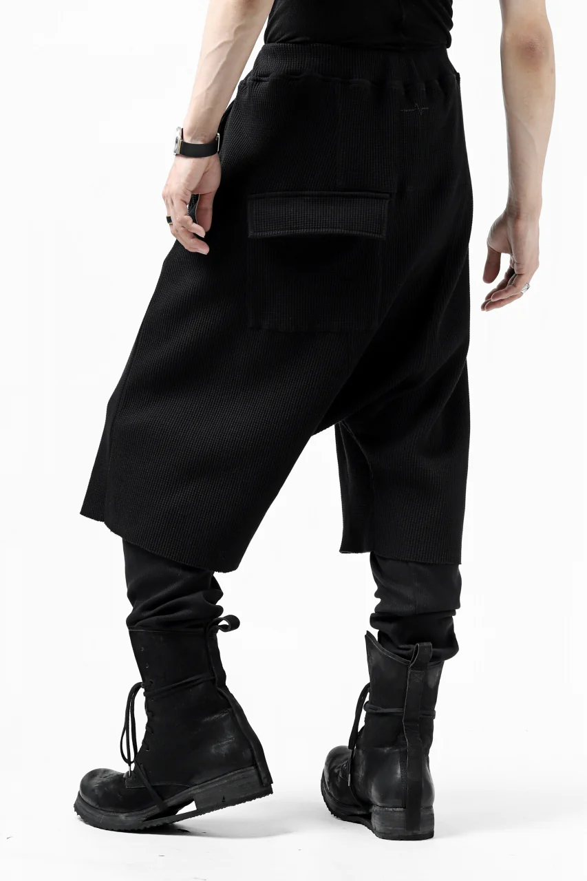 FIRST AID TO THE INJURED WURICH LAYERED PANT / WAFFEL + RIB JERSEY (BLACK) - Image 6