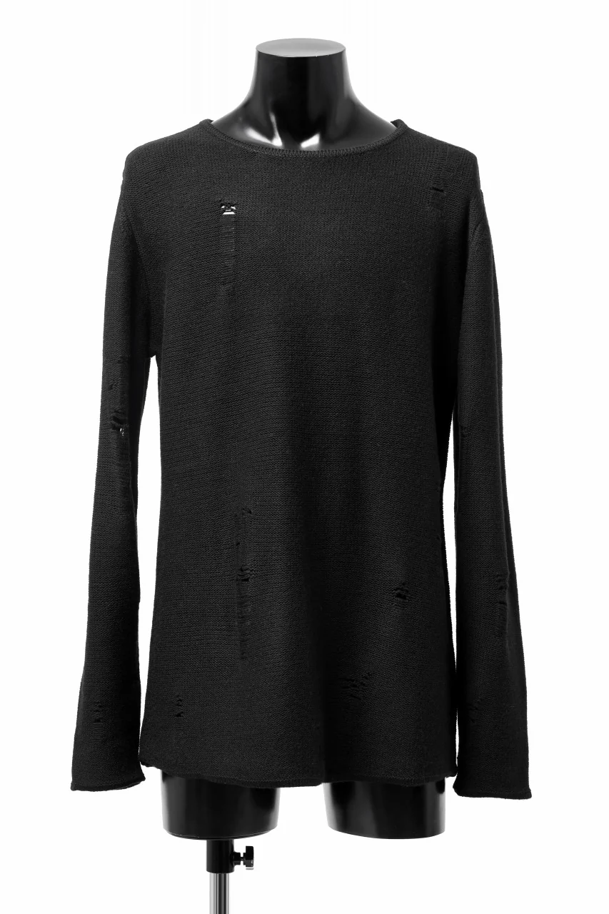 FIRST AID TO THE INJURED -XVIR- SWEATER TOPS / GRUNGE JQ-KNIT (BLACK)