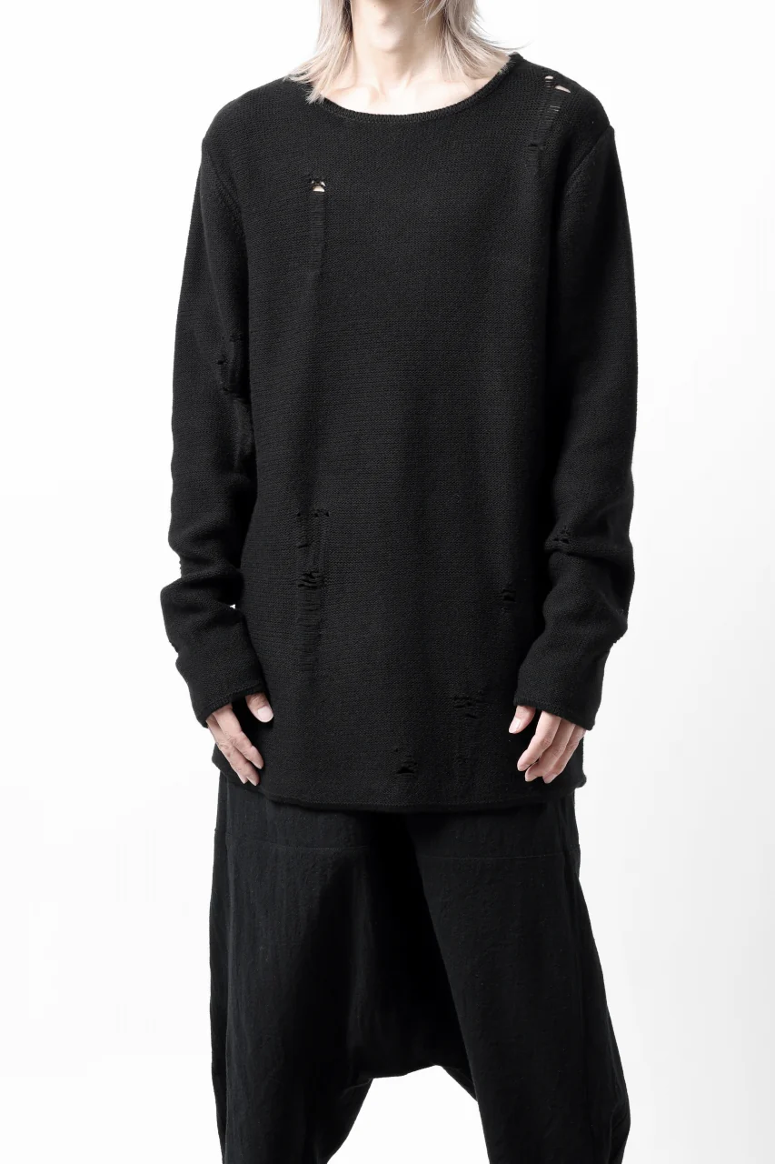 FIRST AID TO THE INJURED -XVIR- SWEATER TOPS / GRUNGE JQ-KNIT (BLACK) - Image 18