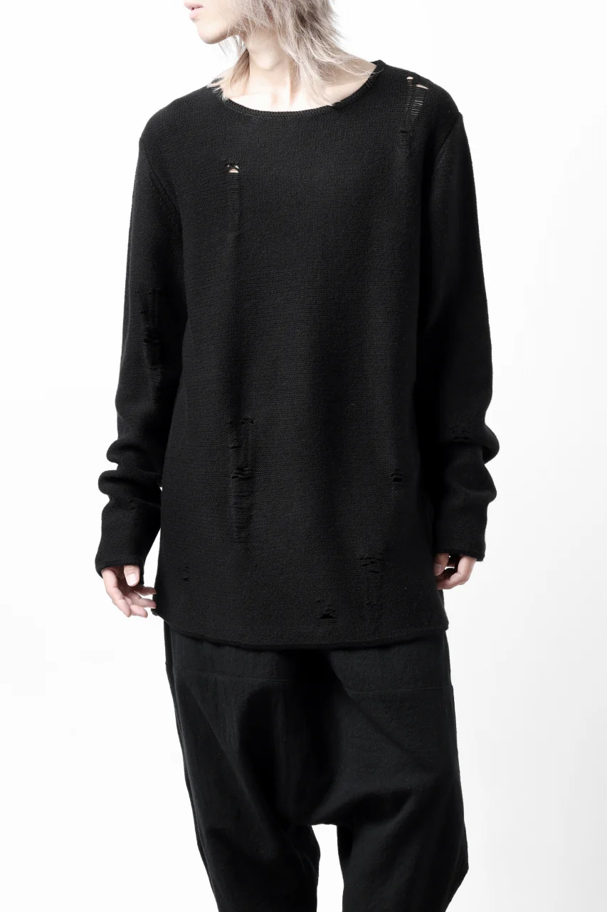 FIRST AID TO THE INJURED -XVIR- SWEATER TOPS / GRUNGE JQ-KNIT (BLACK) - Image 22