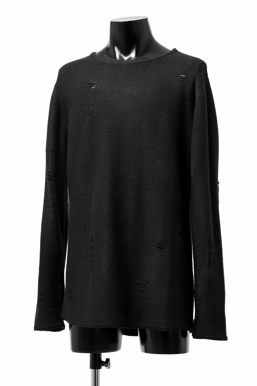 FIRST AID TO THE INJURED -XVIR- SWEATER TOPS / GRUNGE JQ-KNIT (BLACK) - Image 4