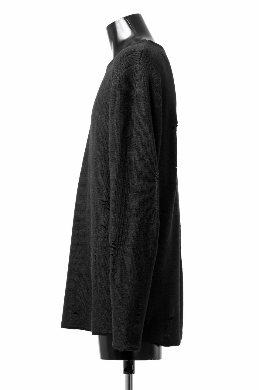 FIRST AID TO THE INJURED -XVIR- SWEATER TOPS / GRUNGE JQ-KNIT (BLACK) - Image 5