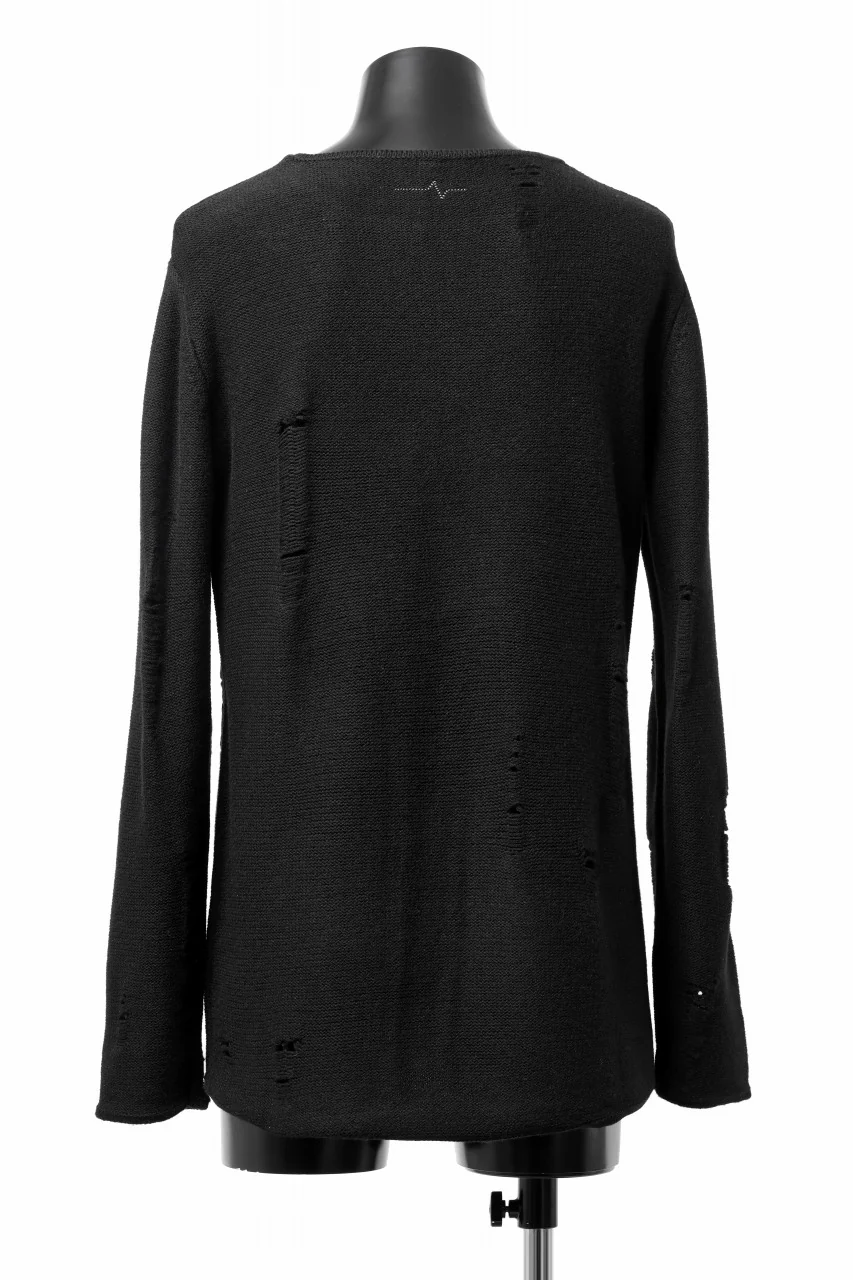 FIRST AID TO THE INJURED -XVIR- SWEATER TOPS / GRUNGE JQ-KNIT (BLACK) - Image 6