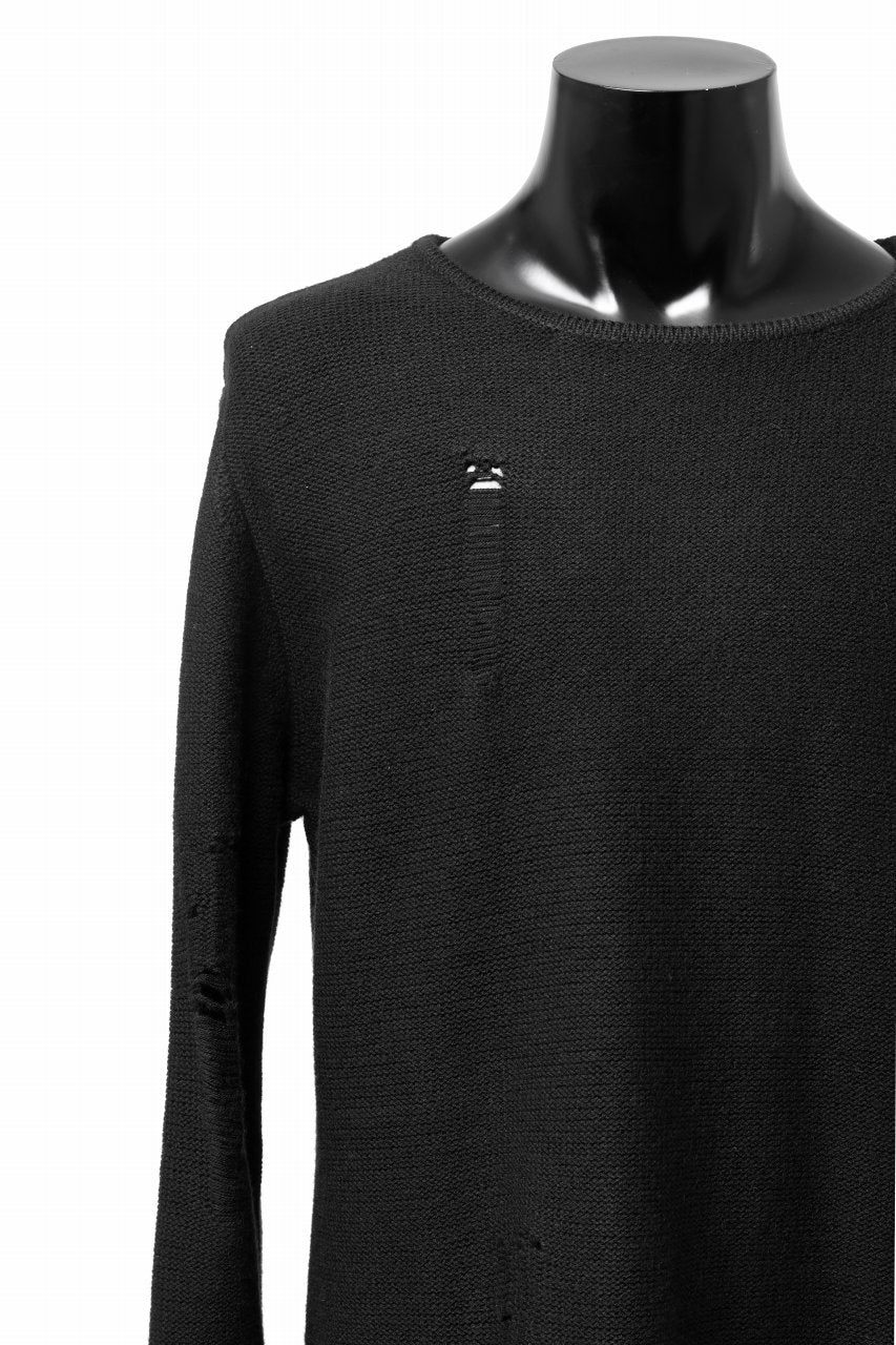 FIRST AID TO THE INJURED -XVIR- SWEATER TOPS / GRUNGE JQ-KNIT (BLACK) - Image 7