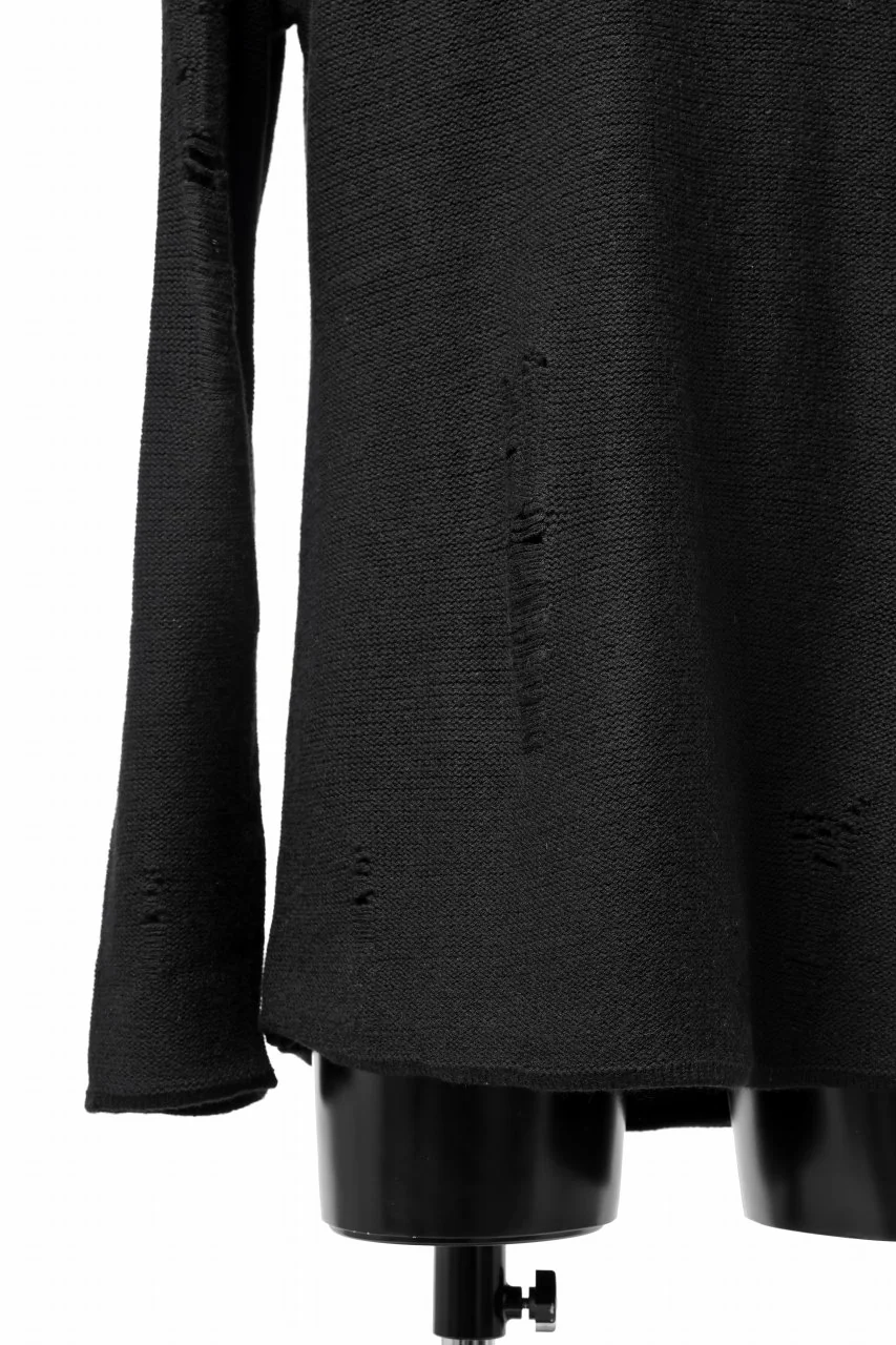 FIRST AID TO THE INJURED -XVIR- SWEATER TOPS / GRUNGE JQ-KNIT (BLACK) - Image 8