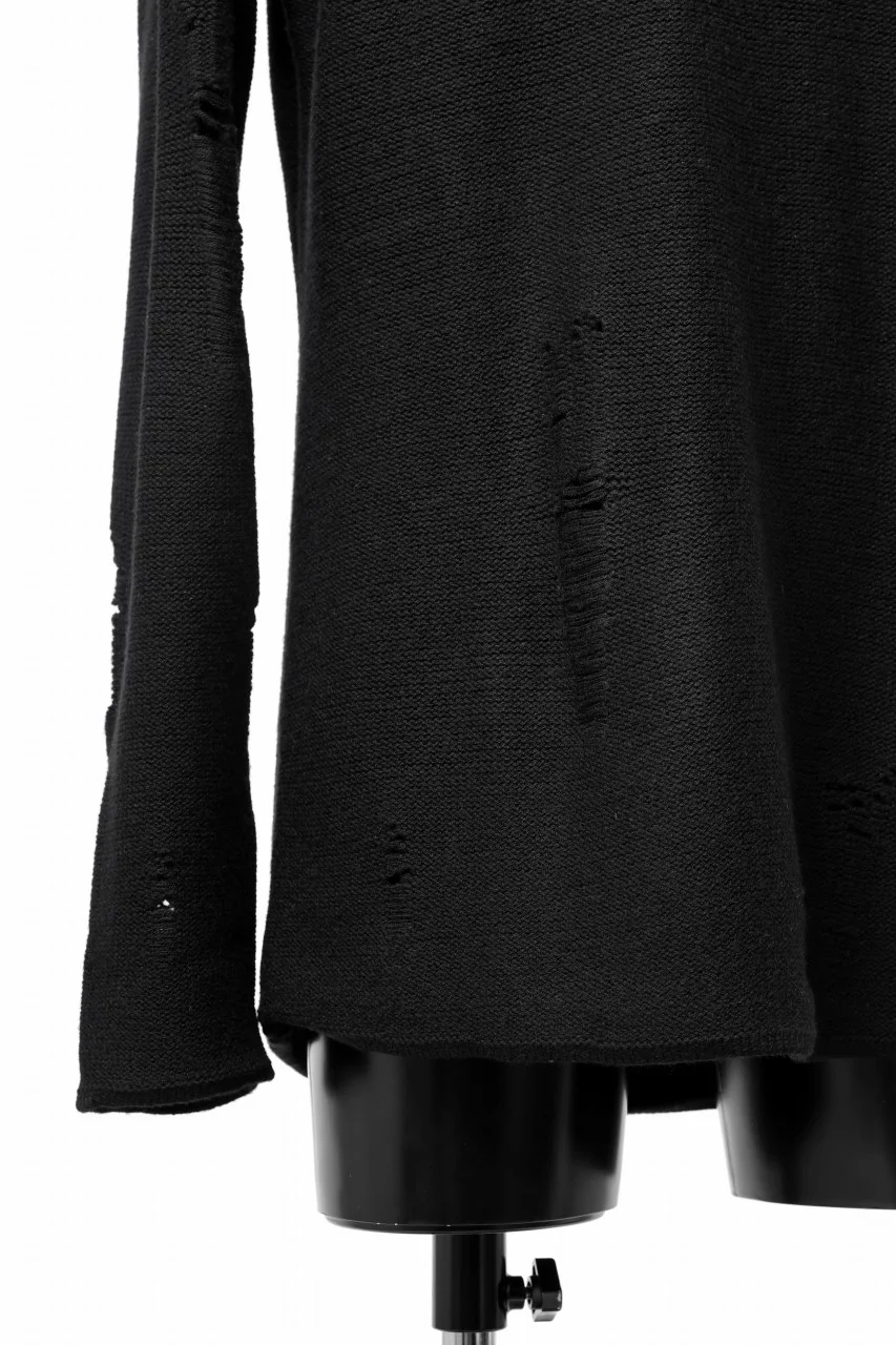 FIRST AID TO THE INJURED -XVIR- SWEATER TOPS / GRUNGE JQ-KNIT (BLACK) - Image 9