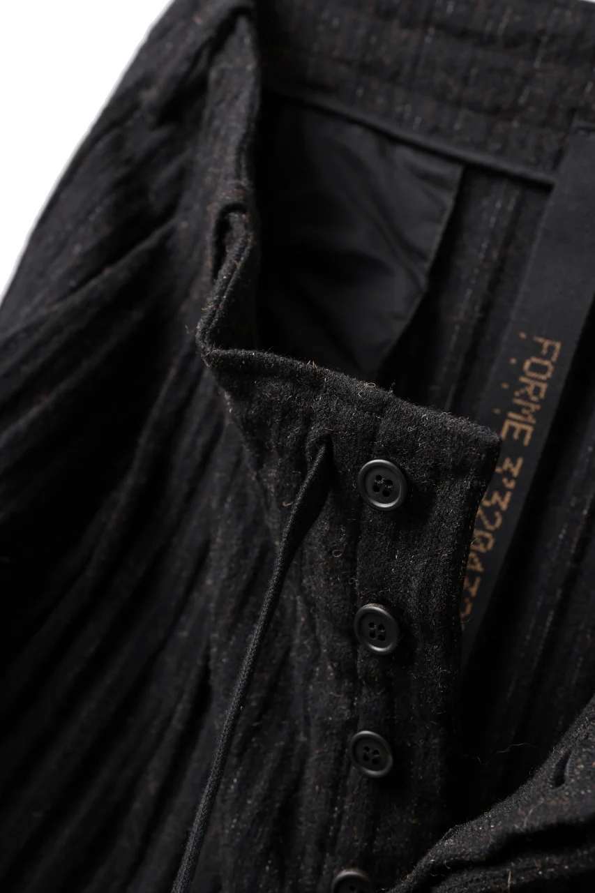 forme d'expression 2-Tucked Sarouel Pants (Black) - Image 19
